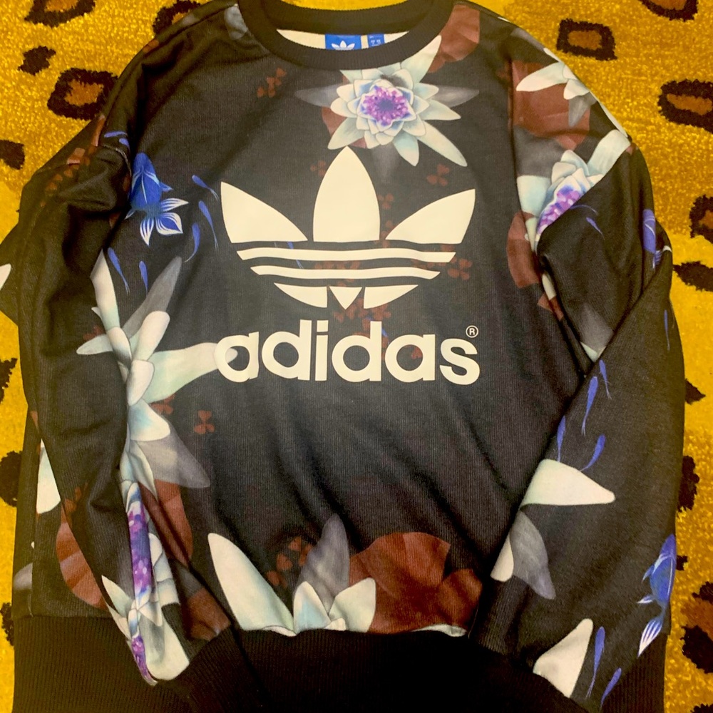 Adidas originals X Farm Lotus print sweatshirt size extra small